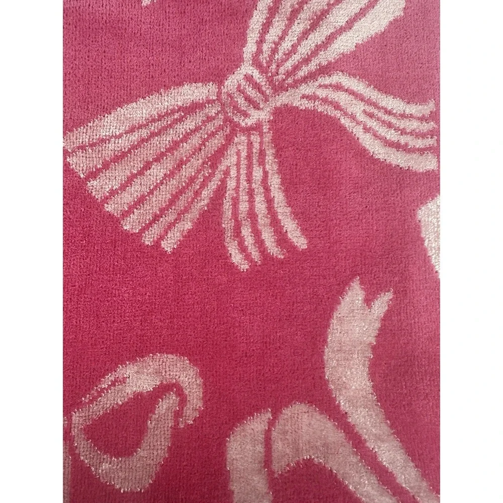 Juicy Couture Pink Bow Heart Bath Towel Love Juicy Bath Towel NWT